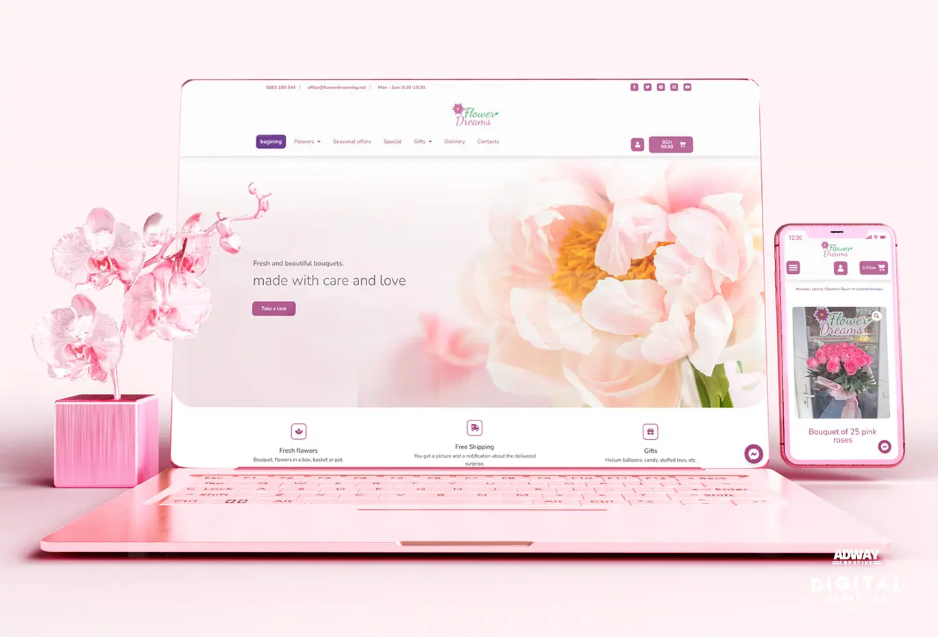 FlowerDreams Used Our Website Redesign Services For Their Ecommerce Shop